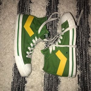 Vintage Pony Sneakers Green and Yellow 9.5
